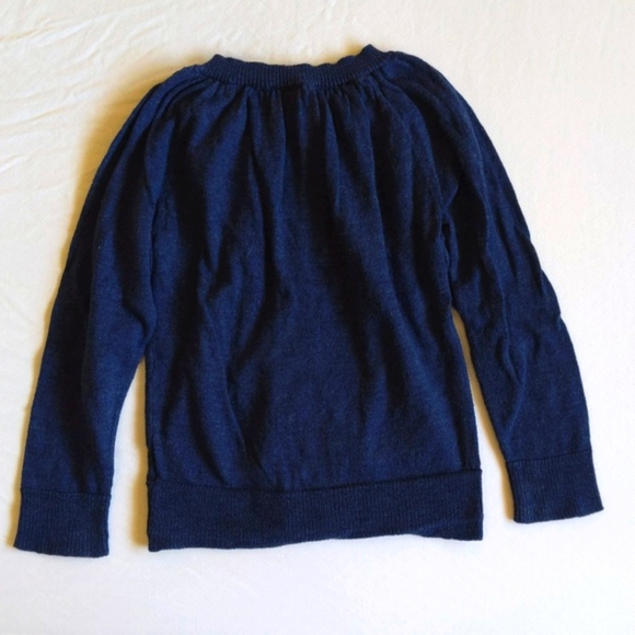 cherokee navy blue fine knit cardigan sweater with tulle bow 2T toddler girls - Picture 7 of 7